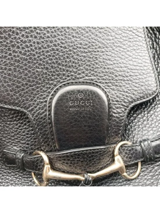 ★SOLD★ Gucci Emily Hobo Black Leather - Picture 14 of 16